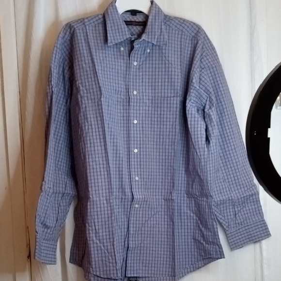 Tommy Hilfiger Men's Blue Plaid Button Down Shirt - Picture 1 of 7